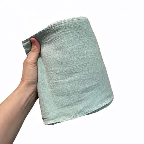 Bengkung Belly Binding Wrap, Organic Cotton Postpartum Belly Band, Hip and Waist Support (Frosty Green)