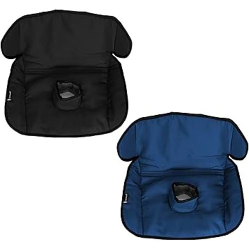 Lynmark® 2x Potty Training Car Seat Protector for Child Car Seat- Waterproof Soft Car Seat Piddle Pads for Toddlers, Baby- Travel-Friendly Washable Liner for Spills, Nappy Leak, Accident- Navy & Black