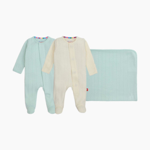 Pointelle Organic Magnetic 3 Piece Gift Set - Moonlight Pointelle