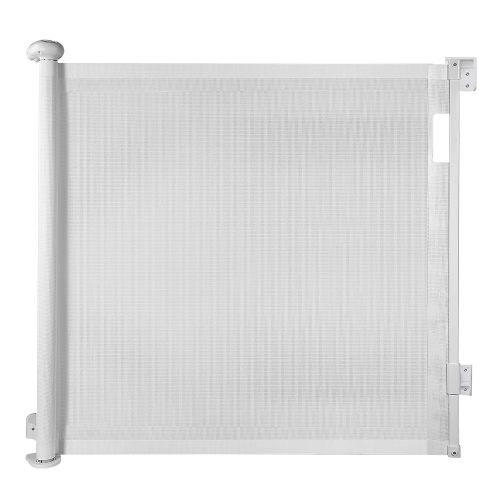 Sunnycome Retractable Baby Gate,Mesh Dog Gate,33"Tall Extends up to 63" Wide,Child Safety Gate for Doorways,Stairs,Hallways,Indoor Outdoor White