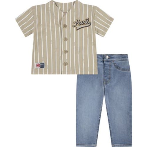 Baseball Shirt & Skinny Jeans Set