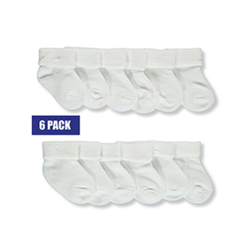 Hush Little Baby Boys' 6-Pack Cuff Socks Booties