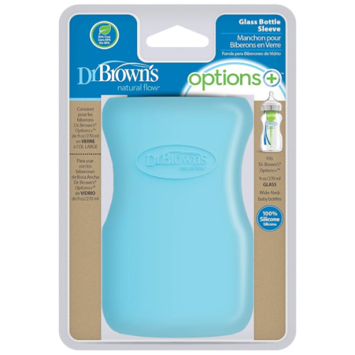 Dr. Brown's Natural Flow® Options+™ Wide-Neck Glass Bottle Silicone Sleeves - 9oz