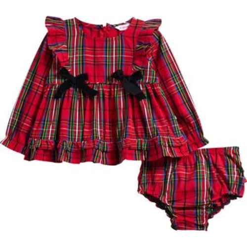 Nicholas Plaid Dress & Bloomers Set, 6-12M