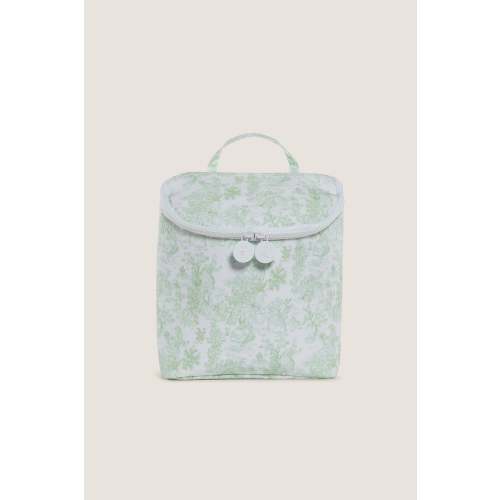 Green Bunny Toile Take Away Insulated Bottle Bag