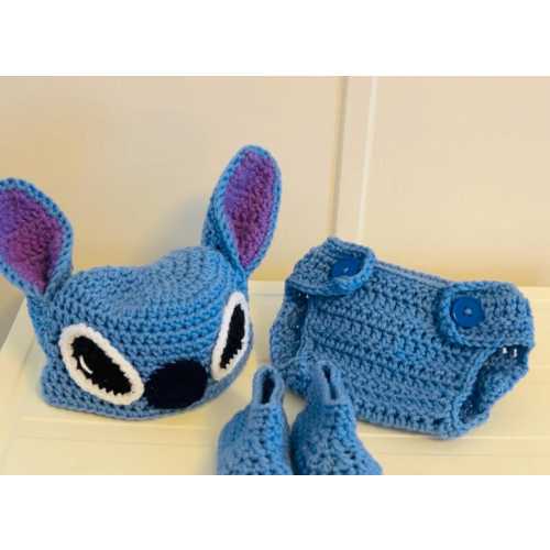 handmade Stitch-inspired baby set