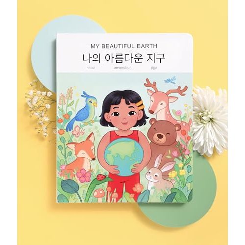 Bilingual Korean-English Interactive Book | Learn Korean Hangul | Dry-Erase Writeable with Lift-The-Flaps and Audiobook (My Beautiful Earth)