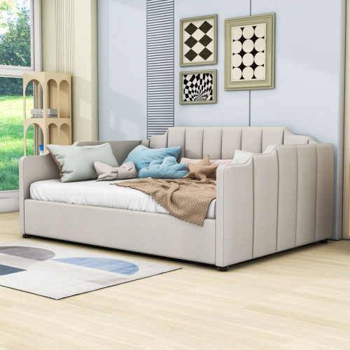 Latitude Run® Wooden Upholstered Daybed with Underneath Storage & Reviews | Wayfair