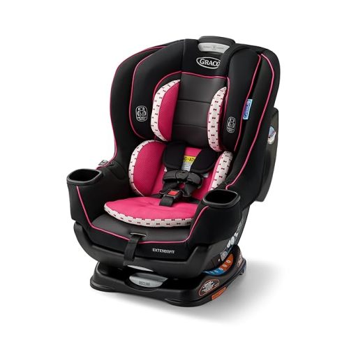 Graco Extend2Fit Convertible Car Seat, Rear and Forward Facing Car Seat with Adjustable Extension Panel for Extra Legroom, Great Gift for Baby Shower or Baby Registry, Gotham