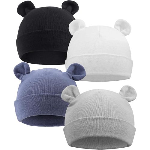 JANGANNSA Baby Newborn Cotton Hat Baby Boys Beanie 0-6Months Infant Girls Hospital Hats