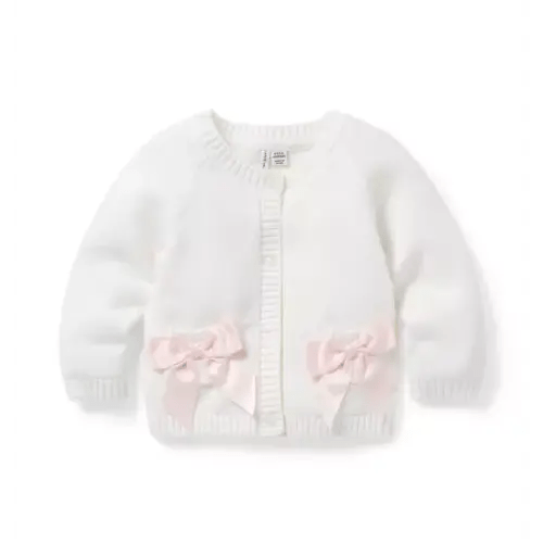 Baby Jet Ivory Baby Bow Cardigan by Janie and Jack