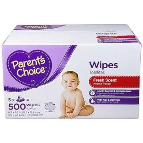 Parents Choice Fresh Scent Baby Wipes 500 Count