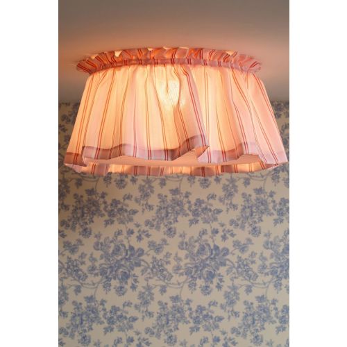 Dakota Gathered Fabric Flush Mount Conversion Kit