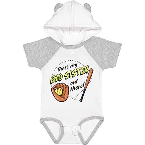 inktastic That's My Big SIster Out There- Softball Baby Bodysuit
