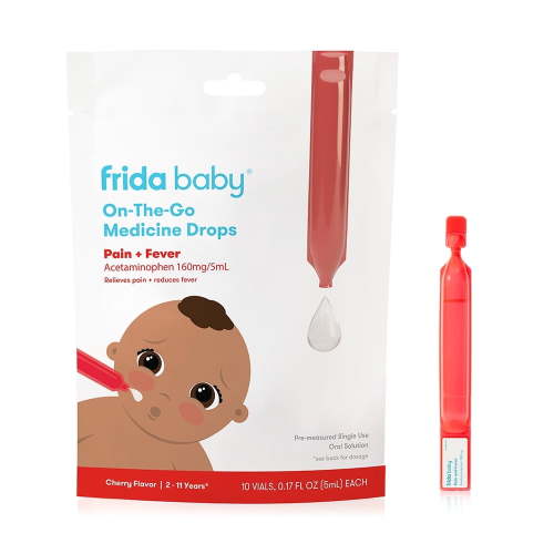 Frida Baby On the Go Travel Medicine Drops with Infant Acetaminophen for Children's Pain and Fever Relief Ages 2-11
