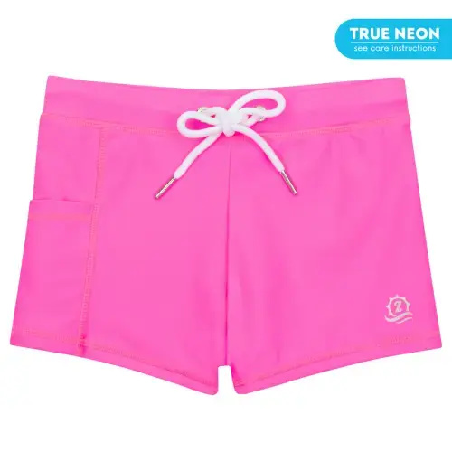 UPF 50+ Swim Shorties | "Neon Pink"