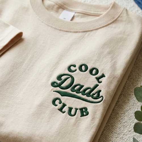 Embroidered Cool Dads Club Shirt, Personalized Dad with Est. Date Crewneck, Cool Dad Tee, Father's Day Gift Idea, Dad's Birthday Gift