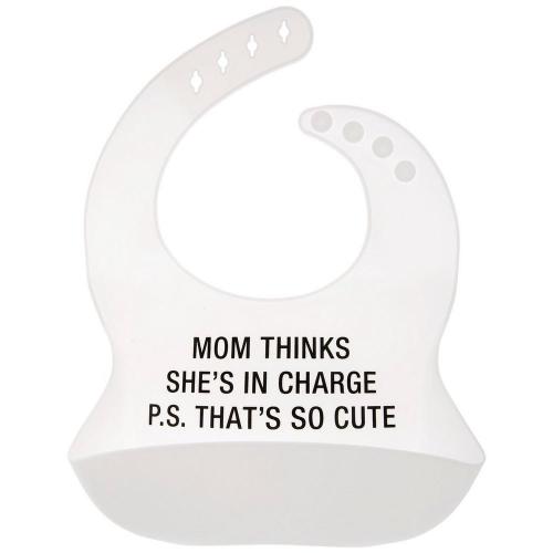 Mom Thinks She's In Charge Silicone Bib