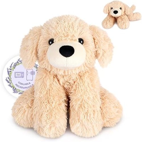 SuzziPals Heatable & Coolable Golden Retriever Plush Heating Pad for Women