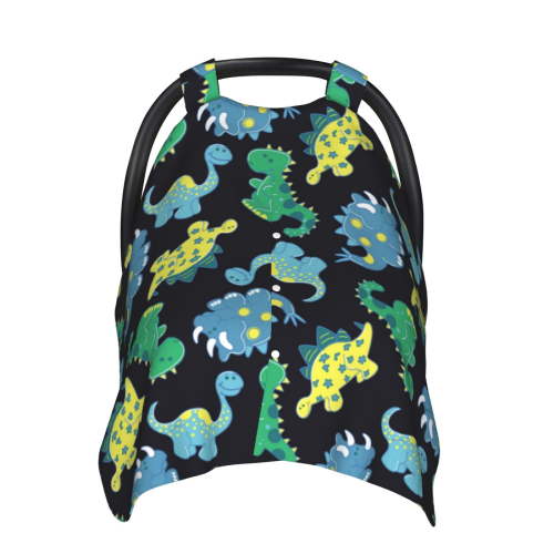 Car Seat Cover Baby - colorful Dinosaur Breathable Infant Car Seat Cover for Baby Carseat, Lightweight Comfort Baby Essentials Must Haves Newborn Stuff for Girl Boy