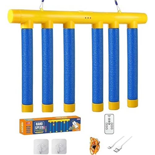 Reflex Challenge Game, Drop Sticks Game, Hand Eye Coordination Training, Reaction Training Toy, Catching Sticks Game, Game Stick Reflex Training, 3 Adjustable Speed, Upgrade Remote Control(A)