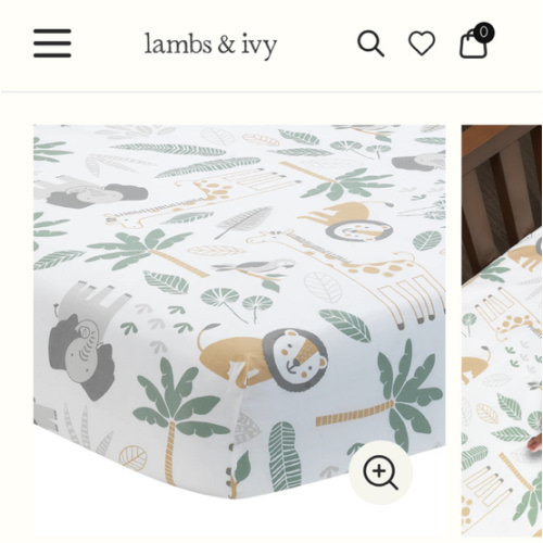 Jungle Friends Cotton Fitted Crib Sheet