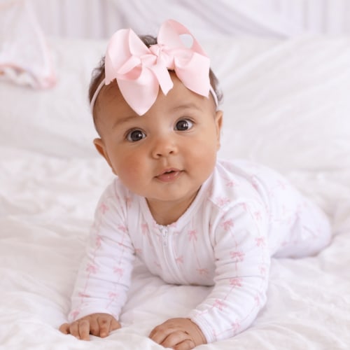 Baby Girl Pima Cotton Zip Footie - Magnolia Baby Amelia