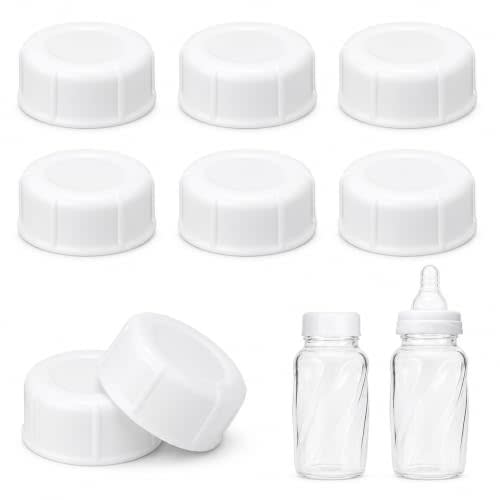 6pcs Baby Bottle Caps Compatible with Evenflo Classic Glass Twist Bottles 4oz & 8oz and Balance Plus Standard Neck Bottle 4oz & 9oz, Travel and Storage Bottle Lids Replacement, Soft & Safe Bottle Lid