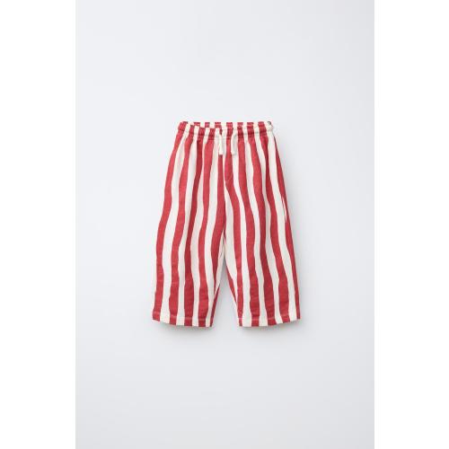 WAVE STRIPE PANTS - Red | ZARA United States