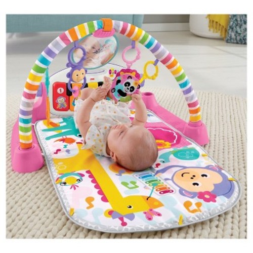 Fisher-Price Deluxe Kick & Play Piano Gym Playmat - Pink