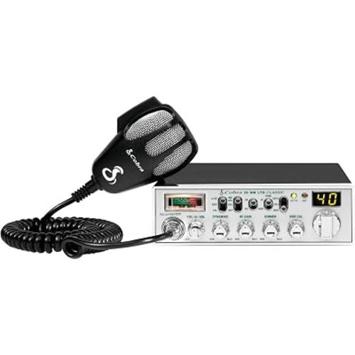 Cobra 29 NW AM/FM Classic Professional CB Radio - Easy to Operate Emergency Radio, Travel Essentials, Instant Channel 9/19, Full 40 Channels, SWR Calibration and NightWatch Illumination Display, Black