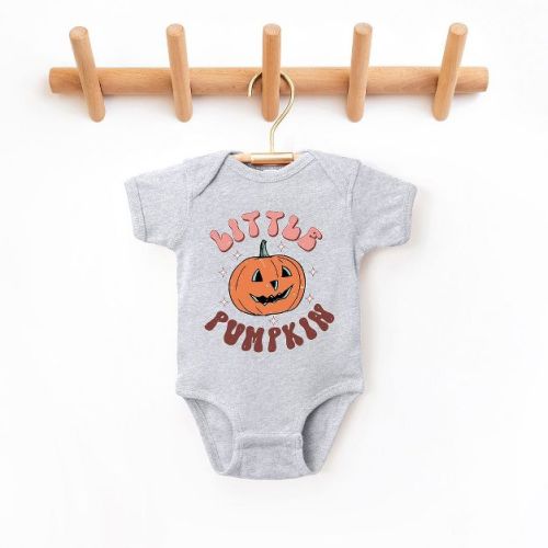 The Juniper Shop Little Pumpkin Retro Baby Bodysuit - Newborn - Natural