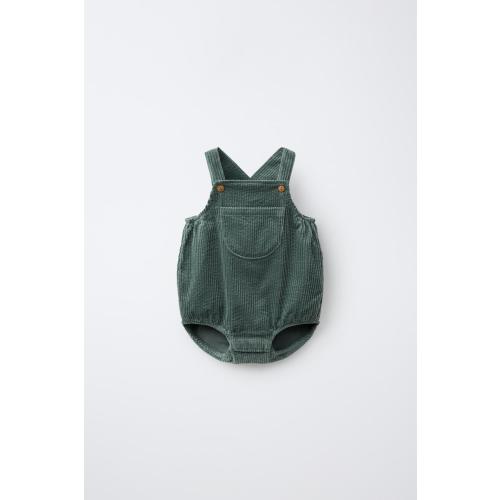 CORDUROY POCKET OVERALLS - Green / Blue | ZARA United States