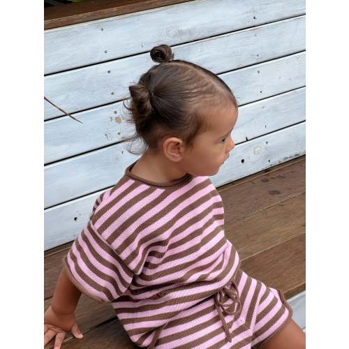 Chocolate/Rose Pink Knit Set – MYLA JANE