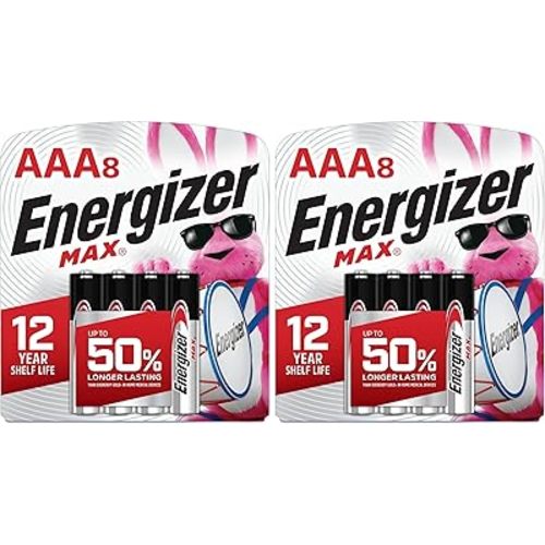 Energizer MAX AAA Batteries, Triple A Alkaline Batteries (Pack of 2)