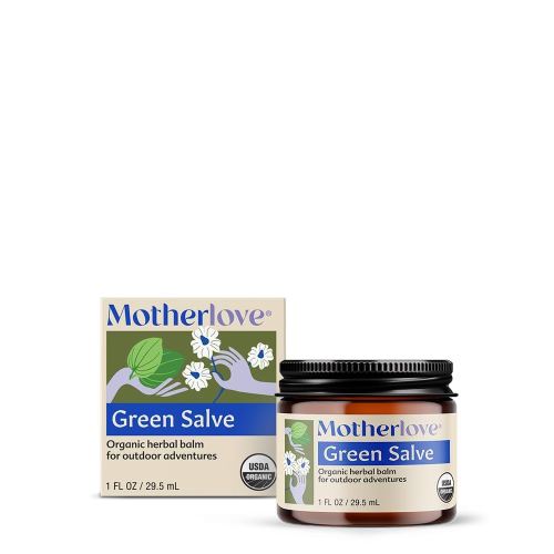 Motherlove Green Salve (1 oz) Family-Friendly Outdoor Adventure Ointment to Soothe Skin - USDA Organic