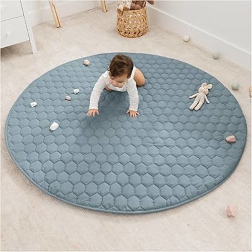 Round Play Mat - Large 60 inches-Pacific Blue