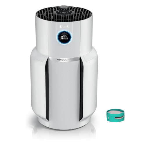 Shark NeverChange Air Purifier, 1400 sq.ft. Coverage, 5-Year HEPA Filter, Odor Neutralizer, White, Refurbished