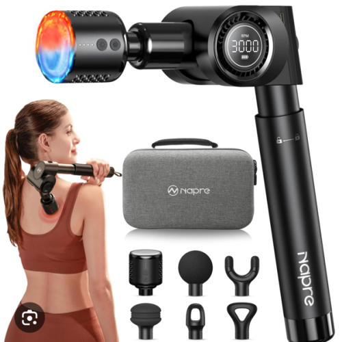 Napre- Massage Gun Deep Tissue with Heat and Cold, Back Massager for Muscle Relief, HSA, Percussion Body Masajeador for Men Women Athletes