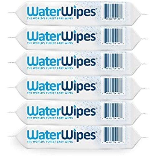 WaterWipes Original Baby Wipes, 99.9% Water Based Wipes, Unscented & Hypoallergenic for Sensitive Skin, Diaper Wipe, 360 count (6 packs)