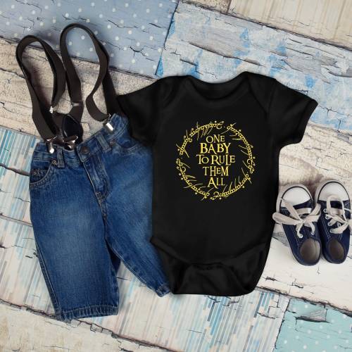 One Baby to Rule Them All Baby Bodysuit, New Dad gift, Baby Shirt, Rings Baby Shirt,First Birthday Shirt, Funny Baby Tee