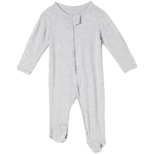 DEFAHN Rayon Made from Bamboo Baby Footie Pajamas 2 Way Zipper Baby Boy Long Sleeve Sleepers Jumpsuit Pjs 0-3-6-9-18-24 Month