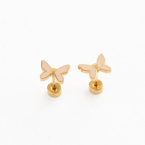 Enamel Butterfly Stud Earring – Pip Pop Post