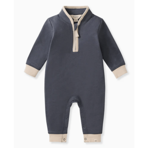 Quarter Zip Baby Boy Jumpsuit