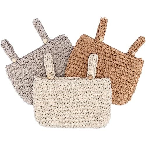 Crane Baby Hanging Bin Trio, Nursery Storage & Organization Products, Hanging Stuffed Animal Storage Solution, Nursery Pocket Organizer, Baby Organizers, Boho Decor Accent, Crib Accessories