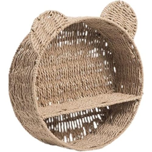 Wall Shelf Shelf for Wall Nursery Decor Shelves for Storage Creative Cute Display Basket Paper Rope Iron Frame Suitable for