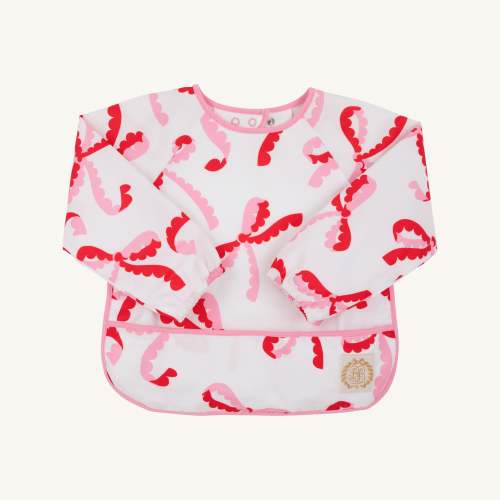 Biscuit Bib - Bonnie Scot Bows with Hamptons Hot Pink