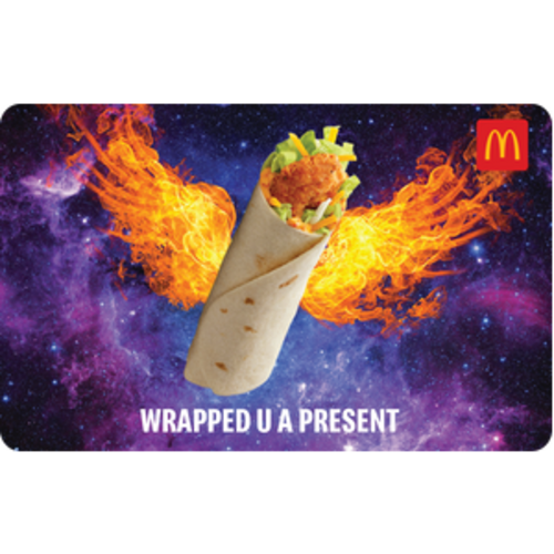Physical McDonald's Snack Wrap Gift Card