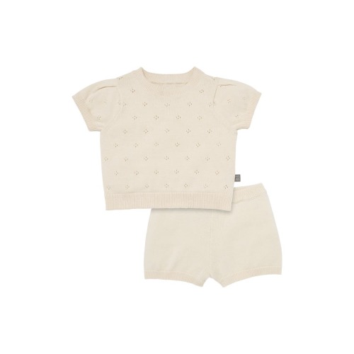 Sweater Knit Top and Shorts Set