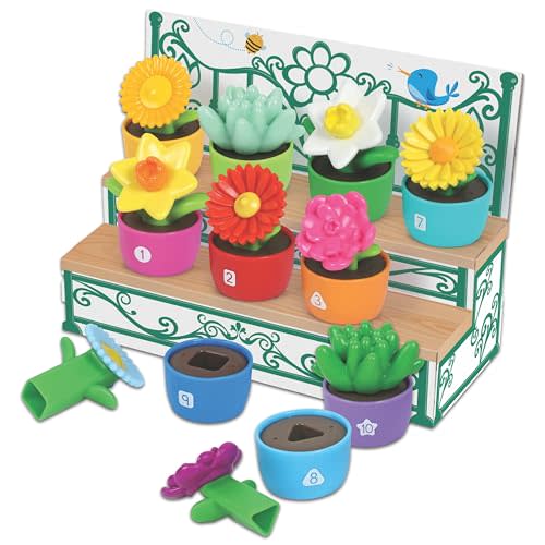 Learning Resources Shape & Color Garden - Montessori Toddler Toys, Sorting Sensory Toys, Kids Gardening Set, Flower Building Set, Preschool Learning Activities, Educational Montessori Toddler Gifts